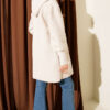 Hooded boucle cardigan with wrist ribbing Beige - Afbeelding 3