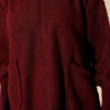 Hooded boucle cardigan with wrist ribbing Burgundy - Afbeelding 4