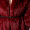 Fitted Cuffed Ribbed Hem with Faux Fur Lined Jacket Burgundy - الصورة 4
