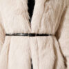 Fitted Cuffed Ribbed Hem with Faux Fur Lined Jacket Stone – Image 4