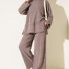 Lounge Set with Wrist Slit and French Terry Fabric Mink – Bild 3
