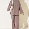 Lounge Set with Wrist Slit and French Terry Fabric Mink – Bild 4