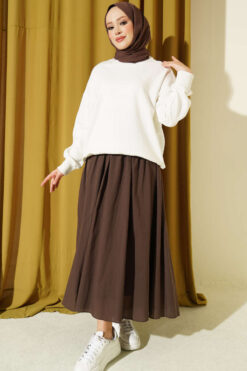 Alternative view of Basic crew neck tunic White