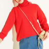 Basic crew neck tunic Red