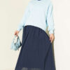 Basic crew neck tunic Blue – Bild 2