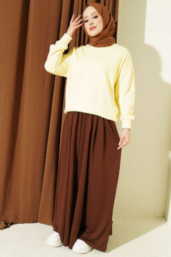 Alternative view of Basic crew neck tunic Yellow