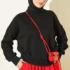 Basic crew neck tunic Black