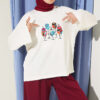Printed Crew Neck Two-Piece Set Plum - الصورة 2
