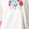 Printed Crew Neck Two-Piece Set Saxon Blue – Bild 4