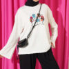 Printed Crew Neck Two-Piece Set Black - الصورة 2