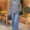Printed Crew Neck Tunic Blue - immagine 2