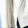 Ribbed Crew Neck Long-Sleeve French Terry Tie-Front Tunic Ecru - Imagen 4