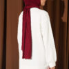 Ribbed Crew Neck Hem-Edge Lace-Trimmed Tunic Ecru - Imagen 3