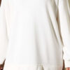 Ribbed Crew Neck Hem-Edge Lace-Trimmed Tunic Ecru - Imagen 4