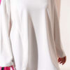 Crew Neck French Terry Tied Drawstring Tunic Ecru - immagine 4
