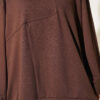 Raglan Sleeve Crew Neck Tunic with Side Slit Brown - immagine 4