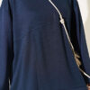 Raglan Sleeve Crew Neck Tunic with Side Slit Navy Blue - immagine 4