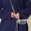 Ribbed Crew Neck Knit Tunic Navy Blue - Image 4