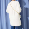 Crew Neck Sweater with Beard Detail White - الصورة 3