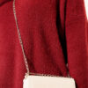 ⁦Crew Neck Sweater with Beard Detail Burgundy⁩ - الصورة ⁦4⁩