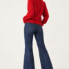 Ribbed Crew Neck Knit Sweater Red – Bild 4