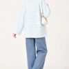 Striped Crew Neck Loose Fit Tunic Blue – Bild 4