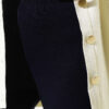 Wide Leg Knit Trousers Navy Blue – Image 4