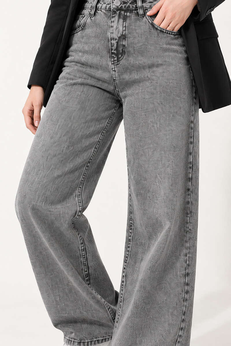 Straight Leg Light Blue Denim Jeans Black - immagine 3