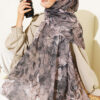 Botanical Floral Pattern Bamboo Shawl Mink - Image 2