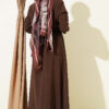 Buttoned Piece Detailed Belted Dress Brown - Imagen 3