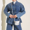 Brit Buttoned Cotton French Terry Two-Piece Set Blue – Bild 2