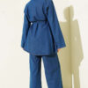 Button-Front Denim Two-Piece Set Blue - الصورة 3