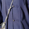 Britain-Style Button-Down Batwing Sleeve Shirt Indigo – Image 4
