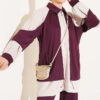Gathered Detail-Accent Ribbed Two-Piece Set Plum - immagine 2