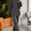 Cross-Fit Patterned Long Knit Tunic Smoke - Afbeelding 2