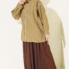 Zip-up jacket with pocket details Khaki – Image 2