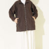 Zip-up jacket with pocket details Brown – Image 2