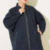 Zip-up jacket with pocket details Navy Blue