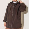 Hooded sweatshirt with pocket detail Brown