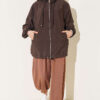 Hooded sweatshirt with pocket detail Brown - الصورة 2