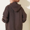Hooded sweatshirt with pocket detail Brown - الصورة 3