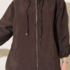 Hooded sweatshirt with pocket detail Brown - الصورة 4