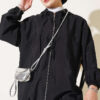 Hooded sweatshirt with pocket detail Black