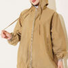 Hooded sweatshirt with pocket detail Oil Green