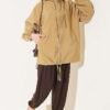 Hooded sweatshirt with pocket detail Oil Green - الصورة 2