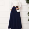 Sporty French Terry Two-Piece Set with Pocket Detail and Hem Edge Azure