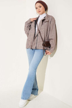 Alternative view of Pocketed Spanish-style Wide-Leg Denim Trousers Light Blue