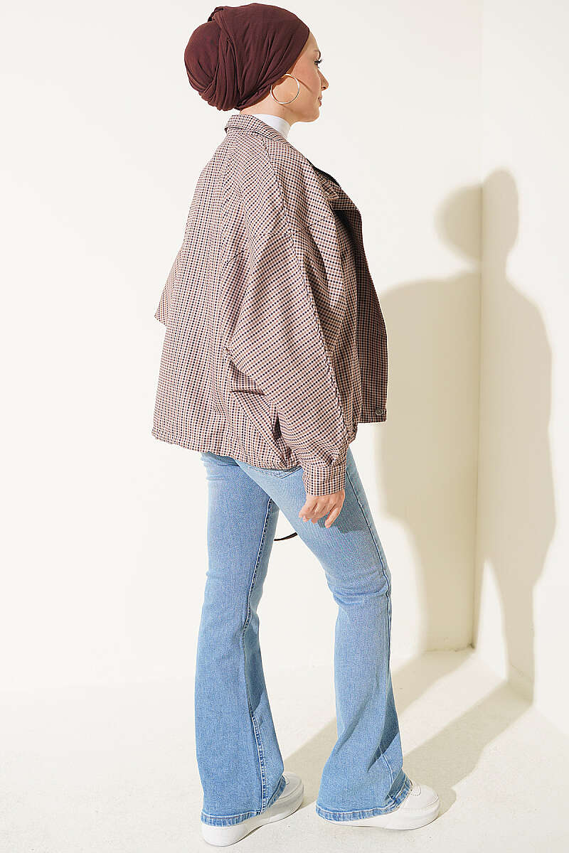 Pocketed Spanish-style Wide-Leg Denim Trousers Light Blue - Imagen 3