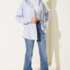 Pocketed Spanish-style Wide-Leg Denim Trousers Blue - Imagen 2