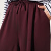 Relaxed Fit Pants with Pockets Burgundy – Bild 4